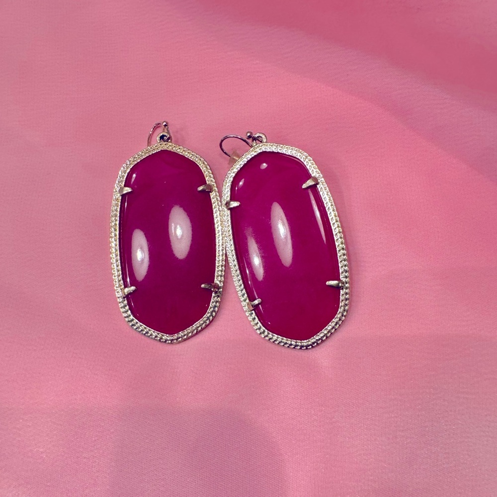 COPY - Kendra Scott Large Dark Pink Earring